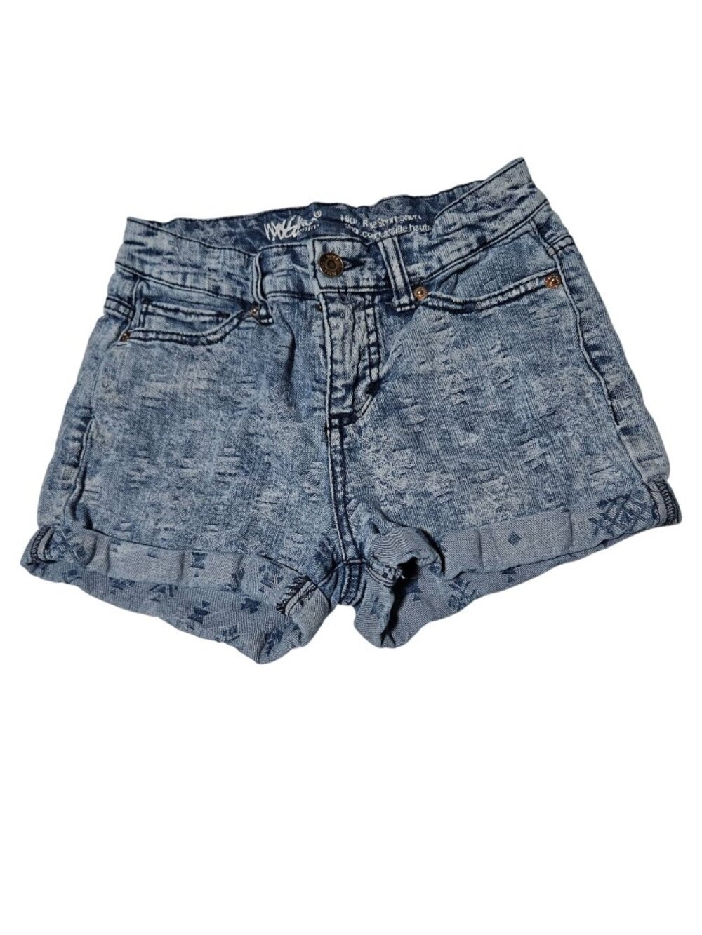 Mossimo Jean Shorts Size 25 Low Rise Acid Wash Denim Retro 90s Y2K Fashion